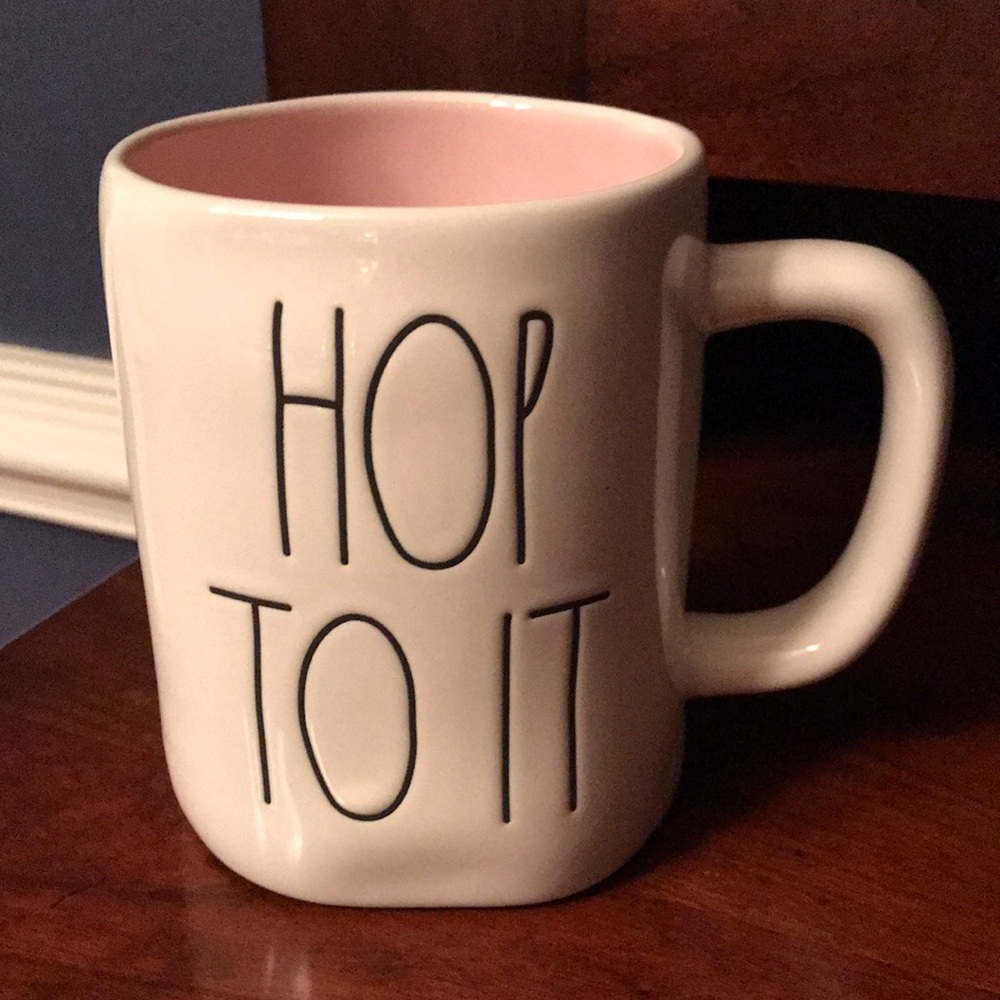 Rae Dunn HOP TO IT Glossy Mug